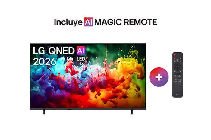 LG Pantalla 65 pulgadas LG QNED evo AI Mini LED QNED74 4K SMART TV webOS 2026, 65QNED74BSA
