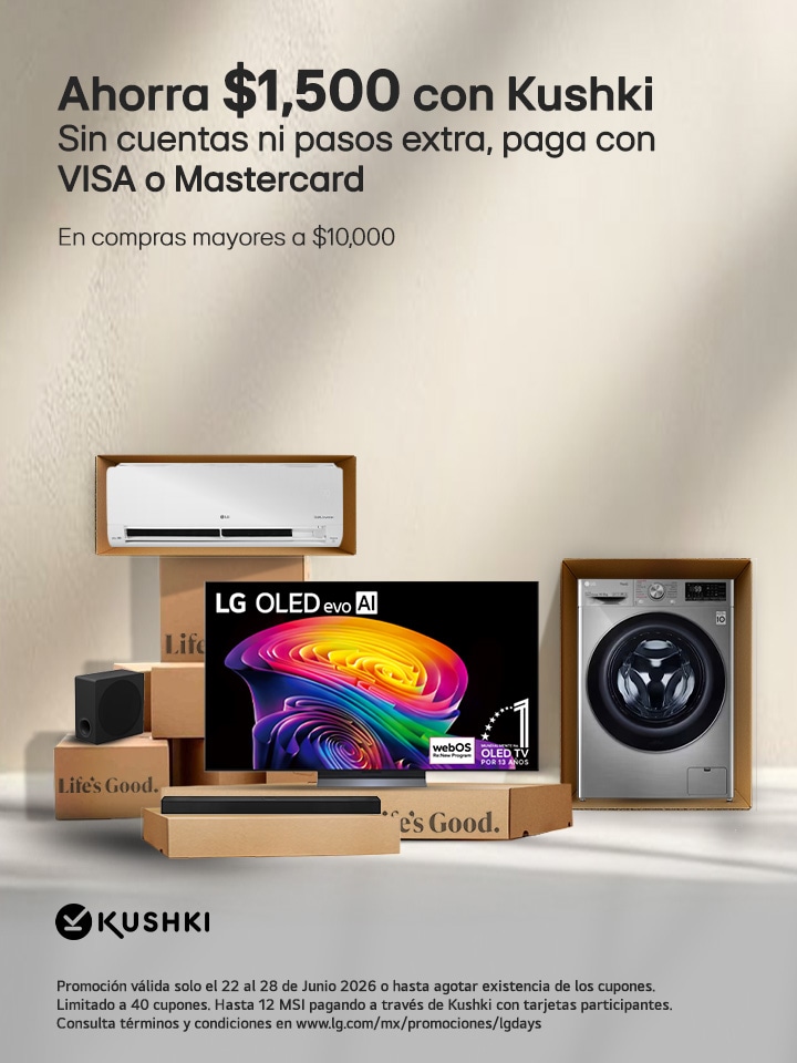 $1,000 de descuento en compras de $10,000 o mayores pagando con Kushki