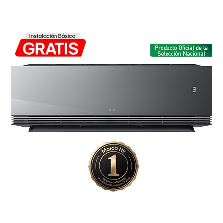 Vista frontal de LG ARTCOOL AI Air, 1.5 Ton Frío / Calor (Voltaje 220V / 60HZ) VR182HB
