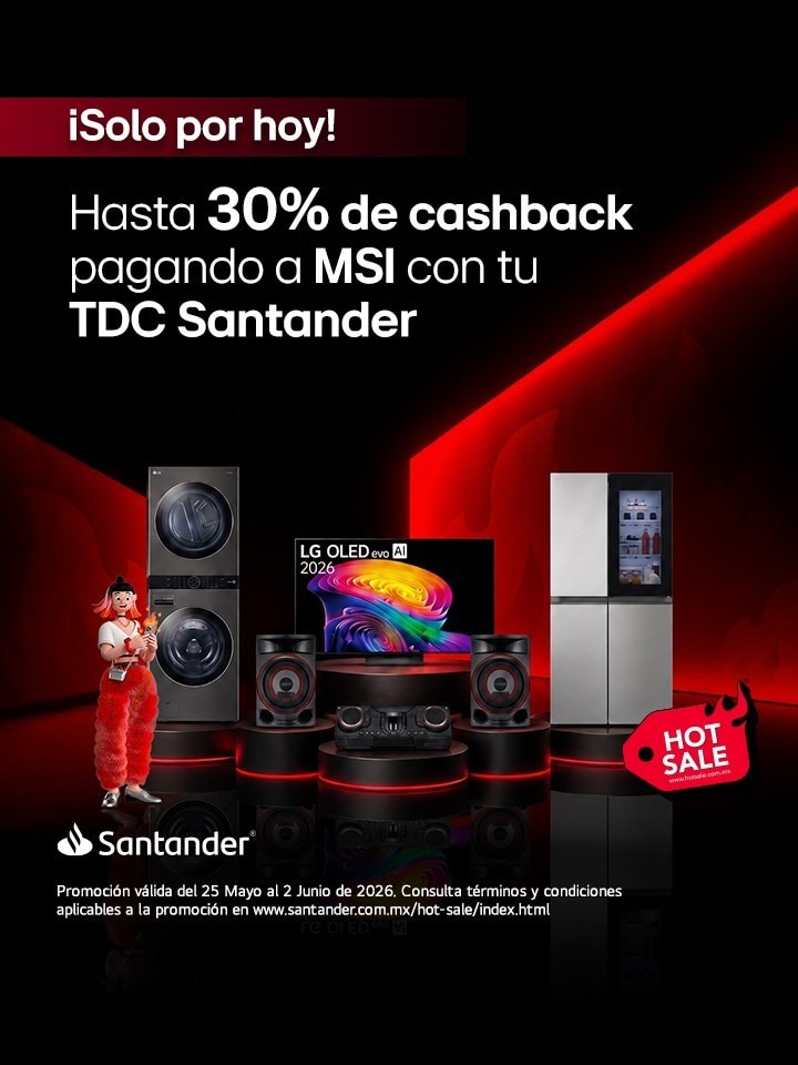 30% de cashback pagando con tu tarjeta der crédito Santander