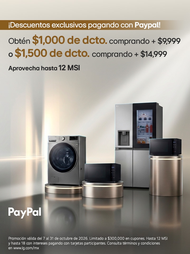 Obten $1,000 de dcto. comprando +$9,999 o $1,500 de dcto. comprando +$14,999