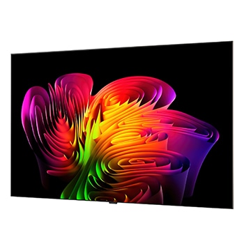 The Zero Connect Box, installed with LG OLED evo AI W6 Wallpaper TV, features a compact rectangular design measuring 245 by 245 mm with a height of 69.8 mm, illustrating a clean wireless TV setup that is now 35% smaller than before.