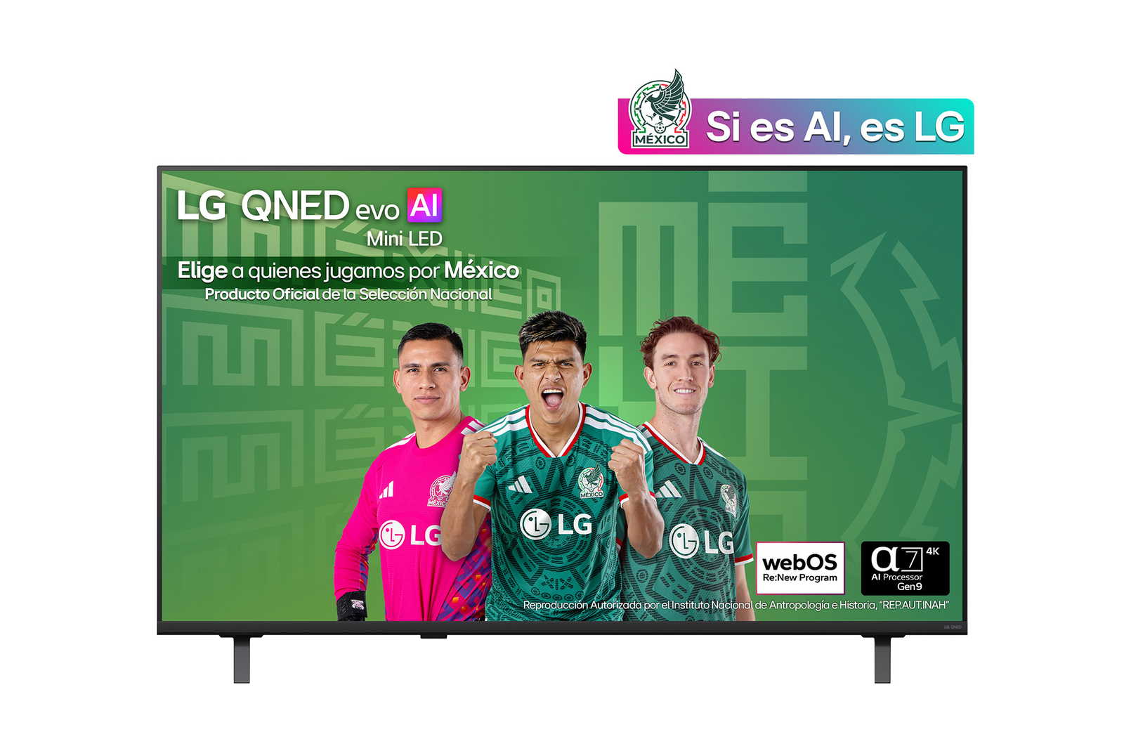 Vista frontal de Pantalla 50 pulgadas LG QNED evo AI Mini LED QNED70 4K SMART TV webOS 2026 50QNED71BSC
