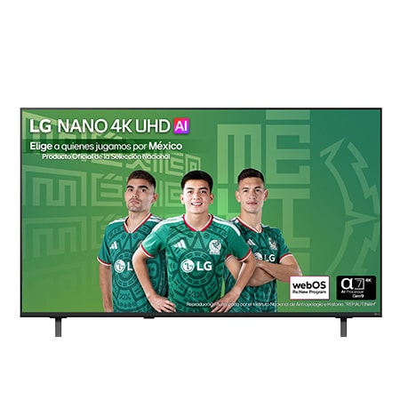 Vista frontal de Pantalla 55 pulgadas LG NANO 4K UHD AI NU850 SMART TV webOS 2026 55NU850BPSA