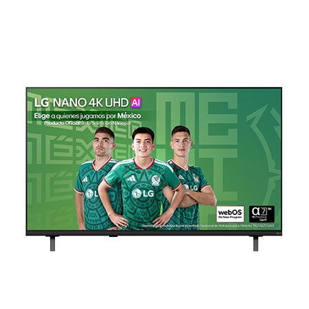 Vista frontal de Pantalla 50 pulgadas LG NANO 4K UHD AI NU851 SMART TV webOS 2026 50NU851BPSG