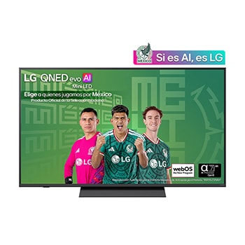 Vista frontal de Pantalla 65 pulgadas LG QNED evo AI Mini LED QNED81 4K SMART TV webOS 2026 65QNED81BSG