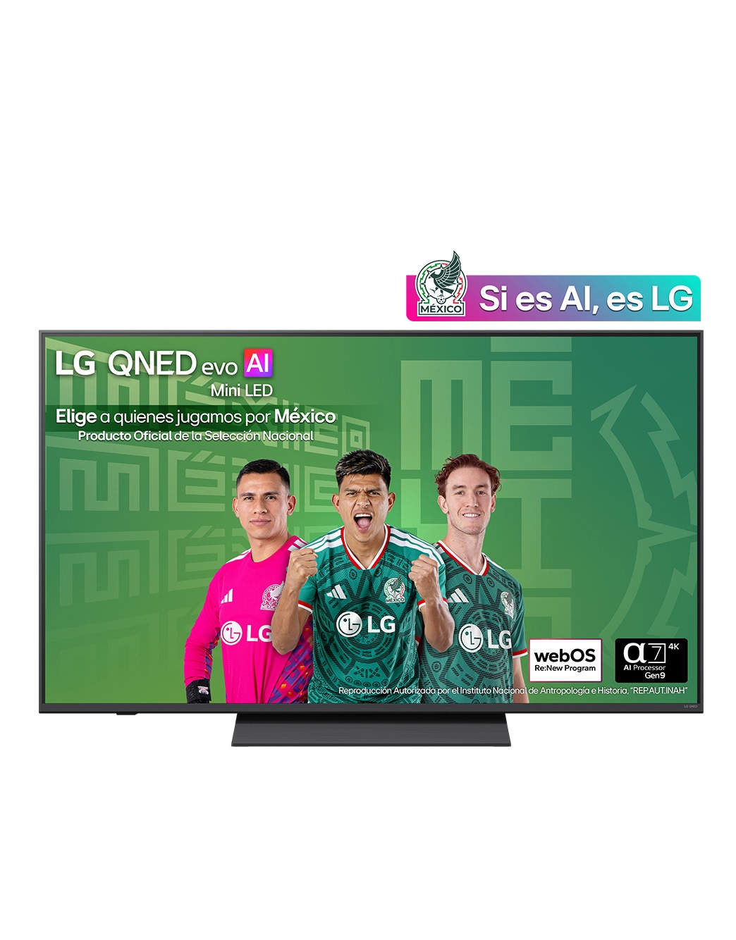 Vista frontal de Pantalla 55 pulgadas LG QNED evo AI Mini LED QNED81 4K SMART TV webOS 2026 55QNED81BSG