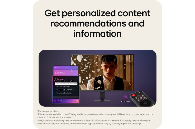 AI Concierge providing personalized recommendations based on viewing patterns and usage context.