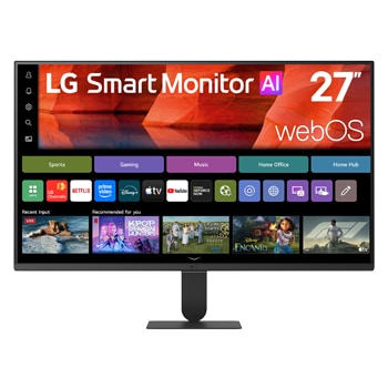 Vista frontal de Pantalla IPS Full HD (1920 x 1080) de 27 pulgadas 27U511SB-W
