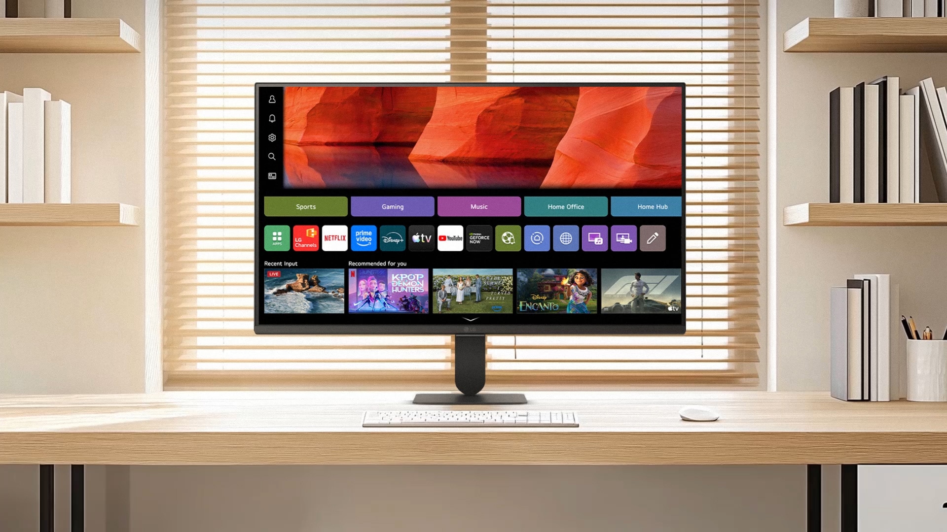 LG Smart Monitor hero video showcasing webOS interface and versatile everyday usage.