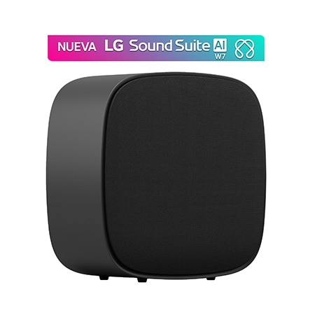 Vista frontal de Sound Suite W7, Subwoofer inalámbrico para graves profundos y envolventes W7