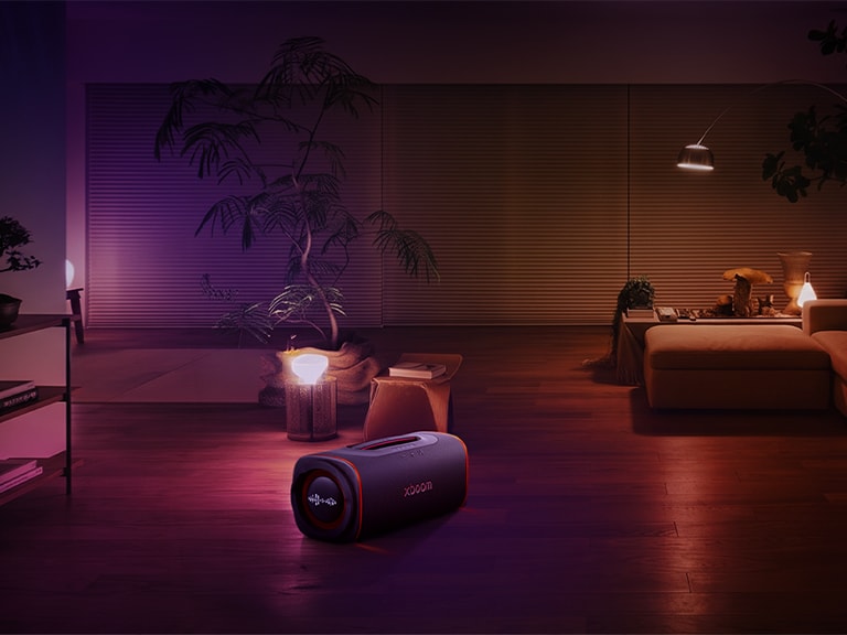 LG xboom Blast con Space Calibration Pro para un sonido personalizado en su entorno de escucha