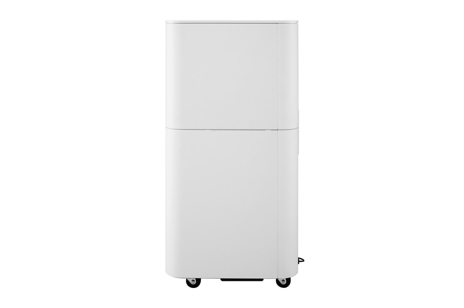 Left-side view of a portable air conditioner