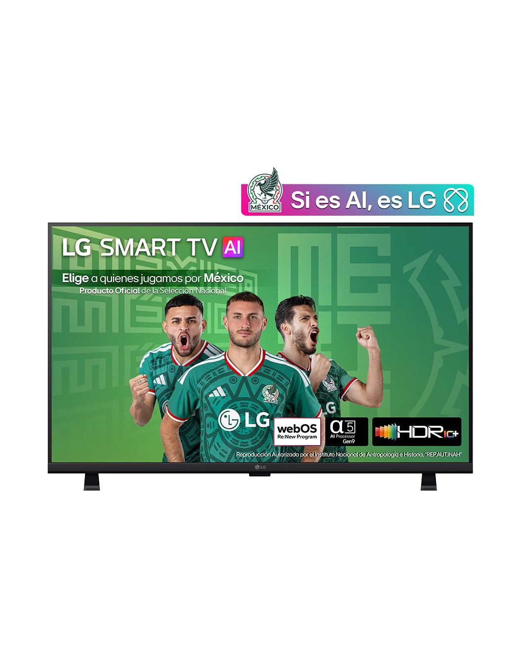 Vista frontal de Pantalla 32 pulgadas LG SMART TV AI LB66 webOS 2026 32LB660BPSB