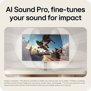 AI Sound Pro delivering immersive and optimized sound based on content type.