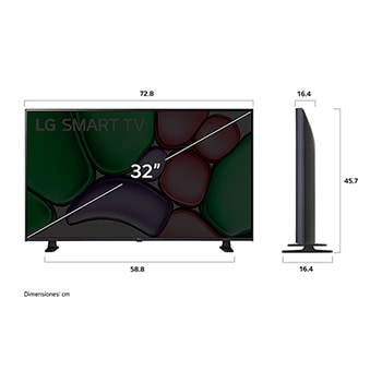 LG Pantalla LG AI SMART TV LR65 32 pulgadas SMART TV 2024 ThinQ AI, 32LR650BPSA