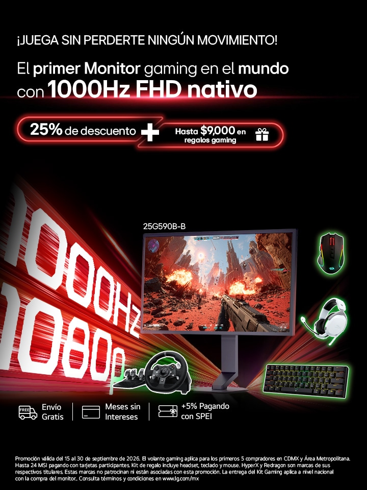 Monitor gaming 1000Hz FHD