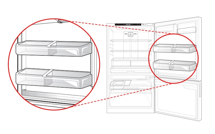 Esta es la canasta en la parte de en medio del compartimento del refrigerador