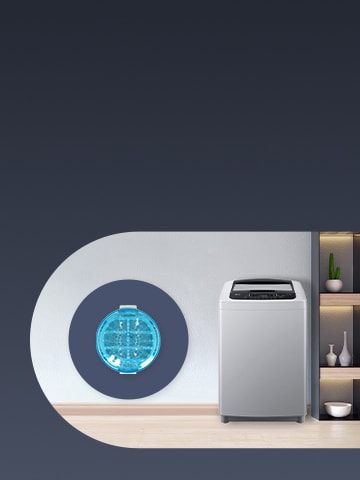 Esta es una imagen de una Lavadora LG y sus accesorios. 