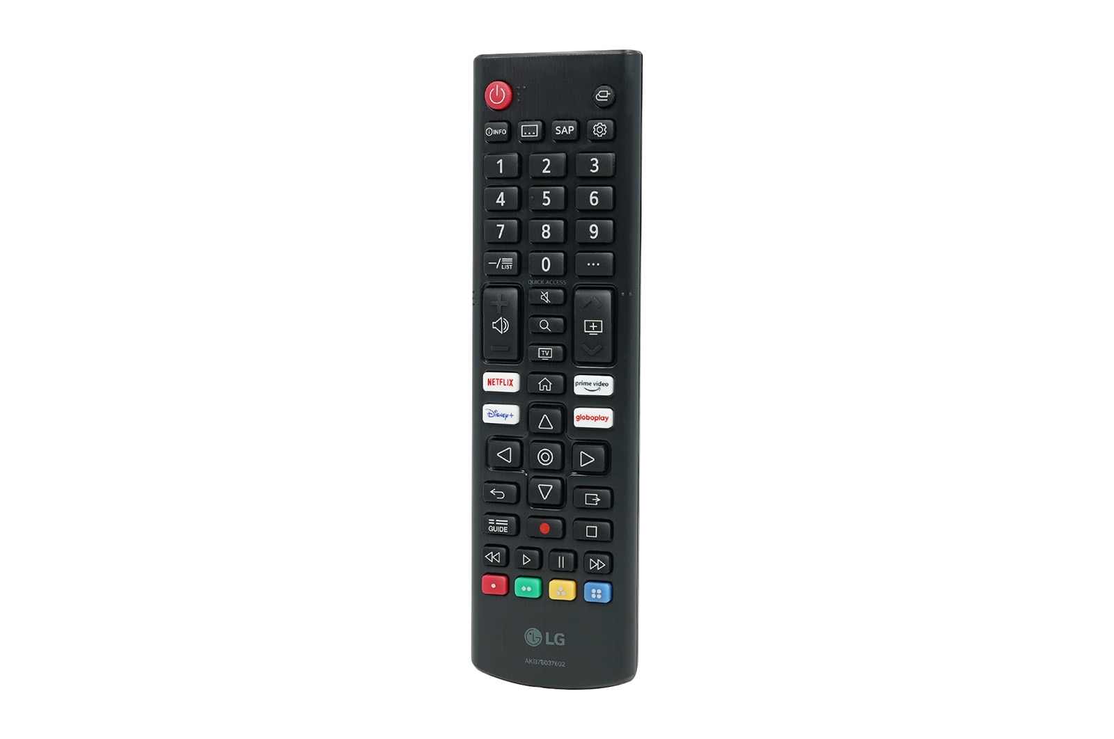 Vista frontal de Controlador remoto para TV AKB76037602