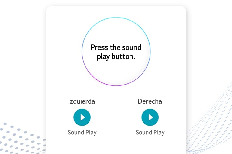 La pantalla de la aplicación Encuentra mis auriculares muestra los botones izquierdo y derecho de cada auricular.