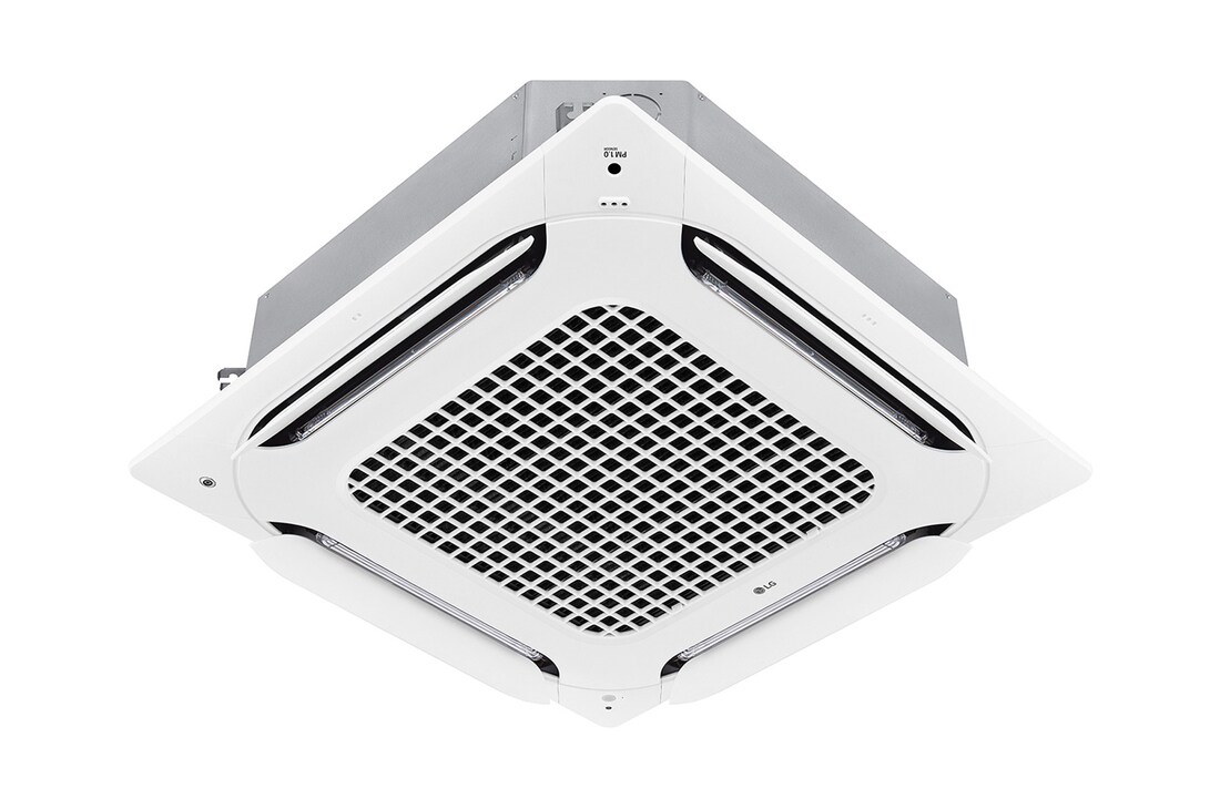 LG Dual Vane Cassette, unidad interior, 30 kBTU es una forma cuadrada, y el aire puede extenderse en cuatro formas. 