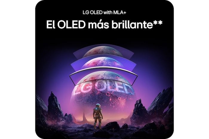 Monitor LG 39GX90SA destacando la tecnología LG OLED con MLA+, que ofrece la imagen OLED más brillante con contraste superior para una calidad visual asombrosa.