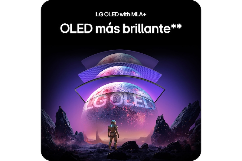 Monitor LG 45GX950A destacando la tecnología LG OLED con MLA+, que ofrece la imagen OLED más brillante con contraste superior para una calidad visual asombrosa.