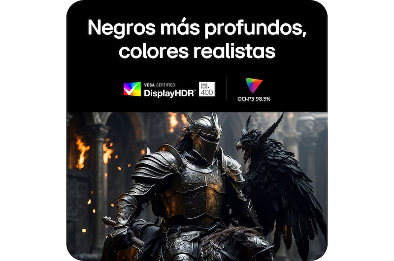 Monitor LG 45GX950A ofrece negros más profundos y colores más realistas mediante la certificación VESA DisplayHDR™ 400 (True Black) y la cobertura 98.5% DCI-P3.