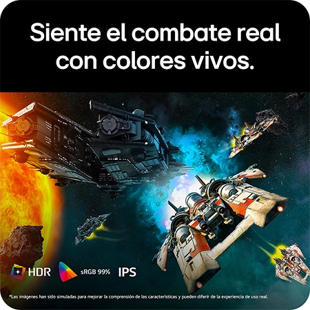 El LG UltraGear™ Monitor 27G411A ofrece experiencias de juego intensas con colores vívidos, compatible con HDR, sRGB 99% y panel IPS.