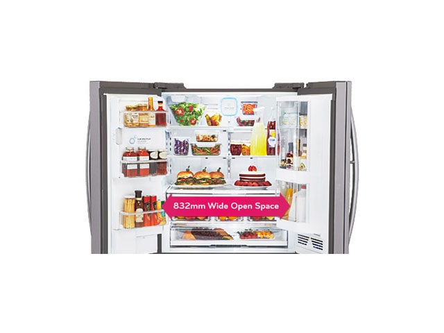 Imagen demostrativa del amplio espacio perfecto para alimentos y platillos de gran tamaño.