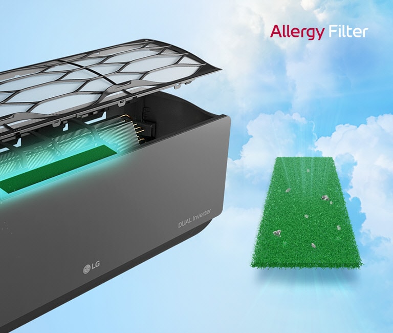 Allergy Filter elimina alérgenos como ácaros del polvo doméstico en el aire.