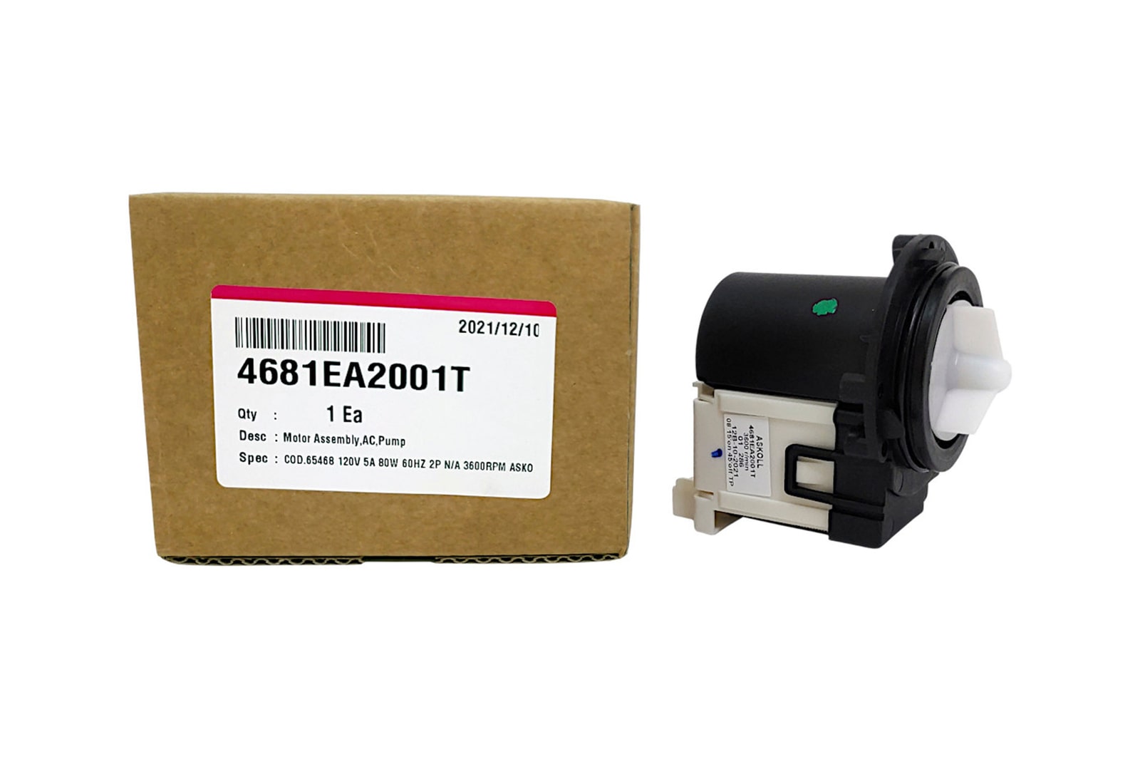 LG Bomba de drenaje para lavadora, 4681EA2001T