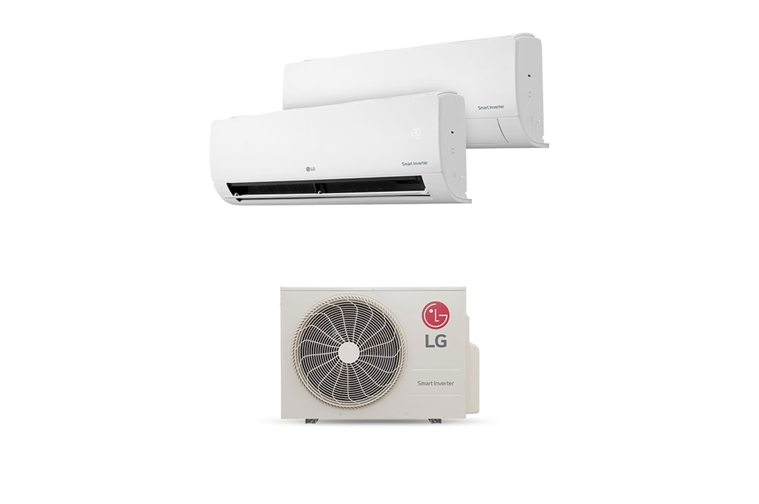 LG Aire Acondicionado Multisplit Inverter, Compresor 24,000 BTU/h, 1 Evaporadora 12,000 BTU/h y 1 Evaporadora 18,000 BTU/h, Frío, (Voltaje 230V / 60 HZ), A3UQ24-1812