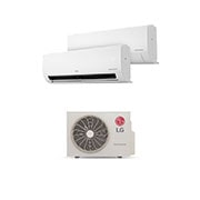 LG Aire Acondicionado Multi Split, Compresor 24,000 BTU/h, 1 Evaporadoras 12,000 BTU/h y 1 Evaporadora 18,000 BTU/h, Solo Frío, 220V, Compresor Rotativo Twin Inverter con 10 años de garantía, A3UQ24-1812