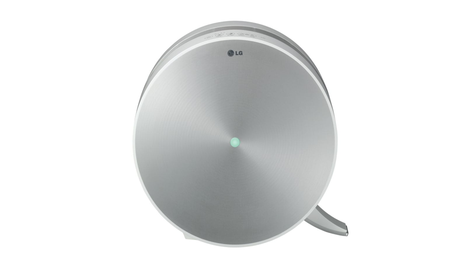 Vista frontal de Purificador de Aire LG, Funcionamiento silencioso, Sistema de Filtros de 3 pasos, Sensor PM1.0, Motor Inverter, 10 años de Garantía. AS401VSA0
