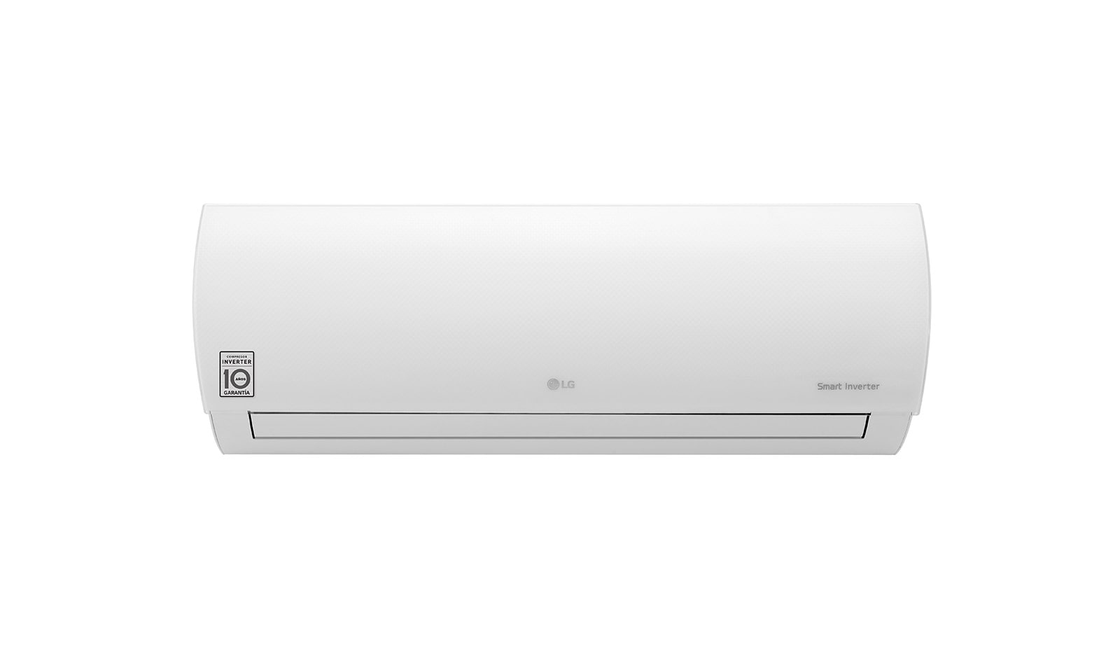 Vista frontal de Aire Acondicionado LG HYPER Inverter, Enfriamiento 11,000 BTU/h, Calefacción 12,000 BTU/h, Micro Filtro, Ahorro de Energía, Funcionamiento Silencioso, 10 Años de Garantía. VH122H7