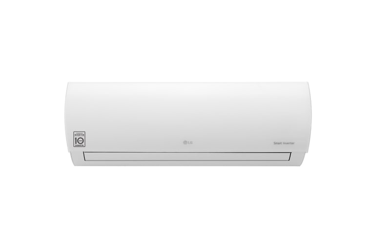 Vista frontal de Aire Acondicionado LG HYPER Inverter, Enfriamiento 11,000 BTU/h, Calefacción 12,000 BTU/h, Micro Filtro, Ahorro de Energía, Funcionamiento Silencioso, 10 Años de Garantía. VH122H7