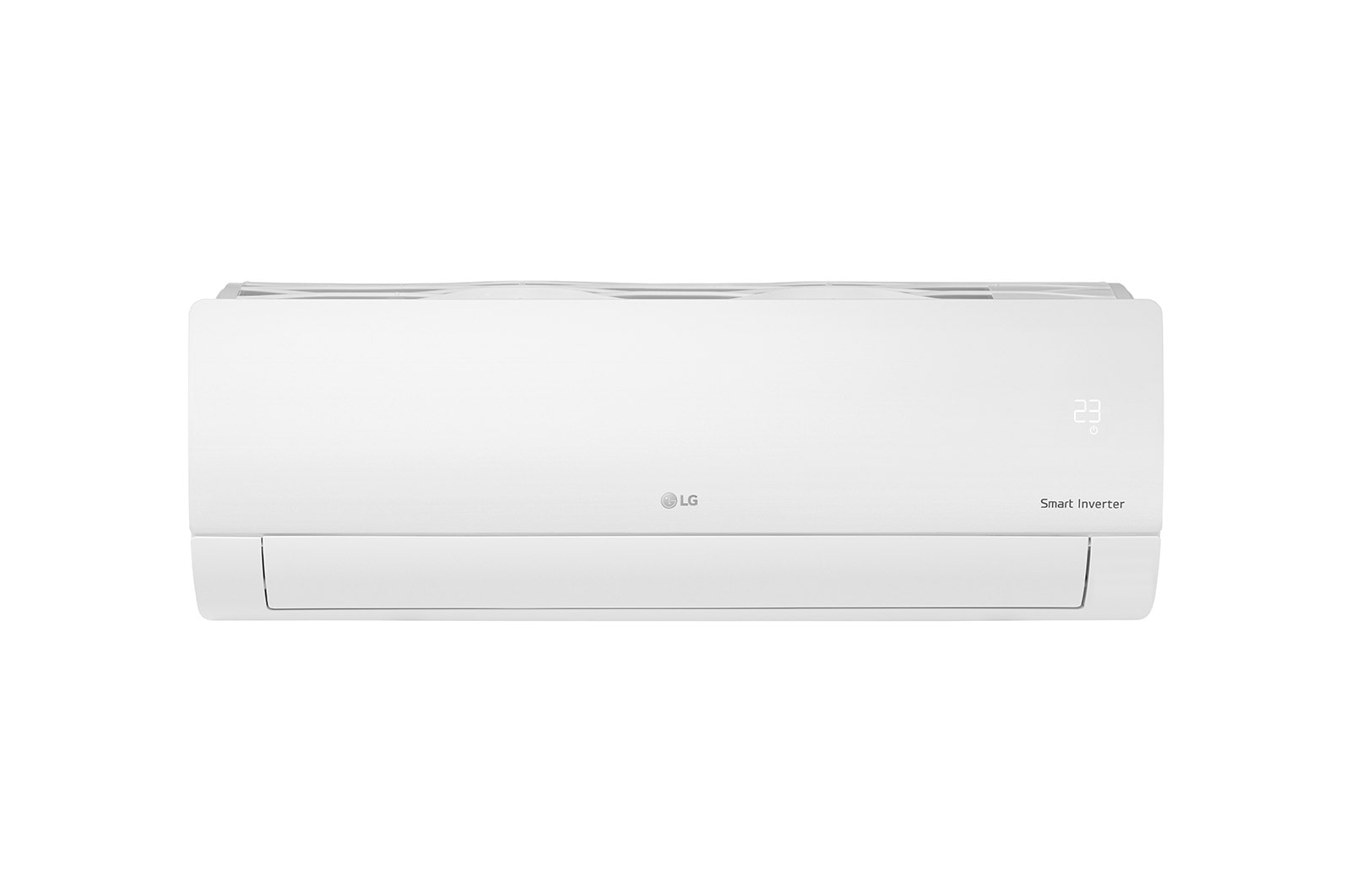 Vista frontal de Aire Acondicionado LG SMART Inverter, Enfriamiento, 12,000 BTU/h, Máximo Ahorro de energía, Micro Filtro, Funcionamiento silencioso, 10 años de Garantía VM121C6