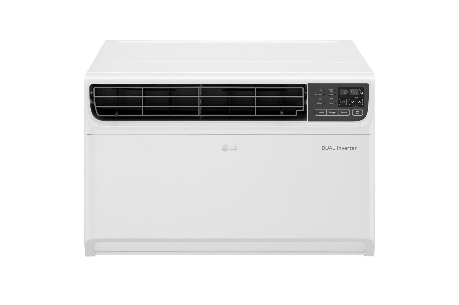 LG Aire Acondicionado LG Tipo Ventana Inverter, 1 Tonelada, 14,000 BTU/h, Solo Frío, 115V, Compresor Dual Inverter con 10 años de garantía, Conectividad WiFi (ThinQ™ App), Funcionamiento silencioso, VW151CE