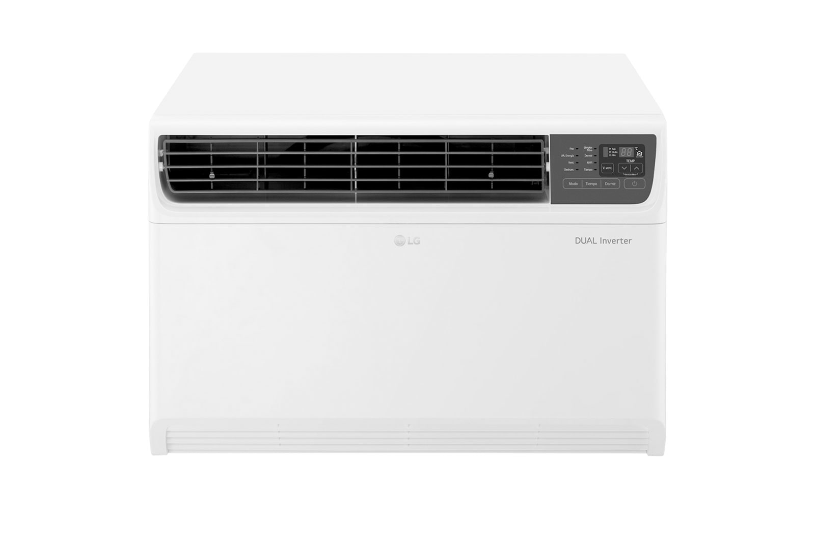 LG Aire Acondicionado LG Tipo Ventana Inverter, 1.5 Toneladas, 18,000 BTU/h, Solo Frío, 220V, Compresor Dual Inverter con 10 años de garantía, Conectividad WiFi (ThinQ™ App), Funcionamiento silencioso, VW182CE