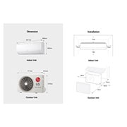 LG Aire Acondicionado LG DUALCOOL Inverter, 1 Tonelada, 12,000 BTU/h, Solo Frío, 220V, Compresor Dual Inverter con 10 años de garantía, Pre Filtro, Recubrimiento Gold Fin™ en la condensadora., VX122C3