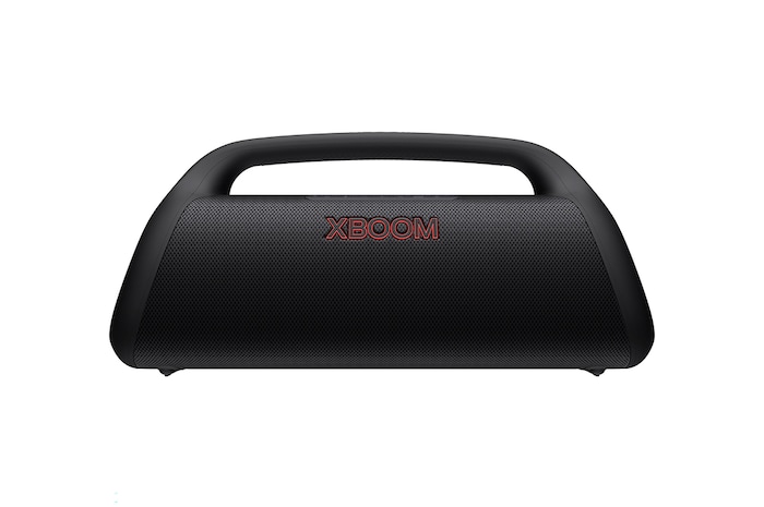 Vista frontal de la LG xboom XG9QBK | Bocina Bluetooth portátil | xboom IP67 y batería de 24 horas de duración