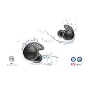 LG XBOOM Go bocina bluetooth XG9QBK + LG TONE Free fit audífonos inalámbricos deportivos TF7Q, XG9QBK.TF7QBI