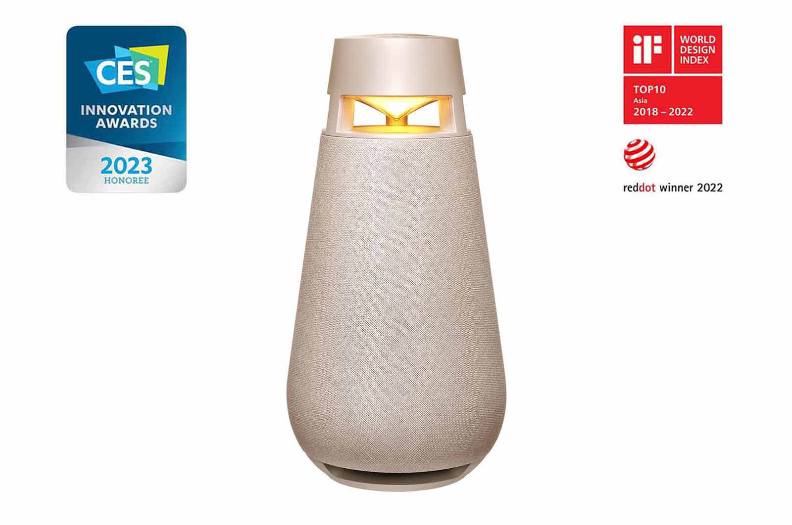 Ángulo frontal con iluminación amarilla encendida