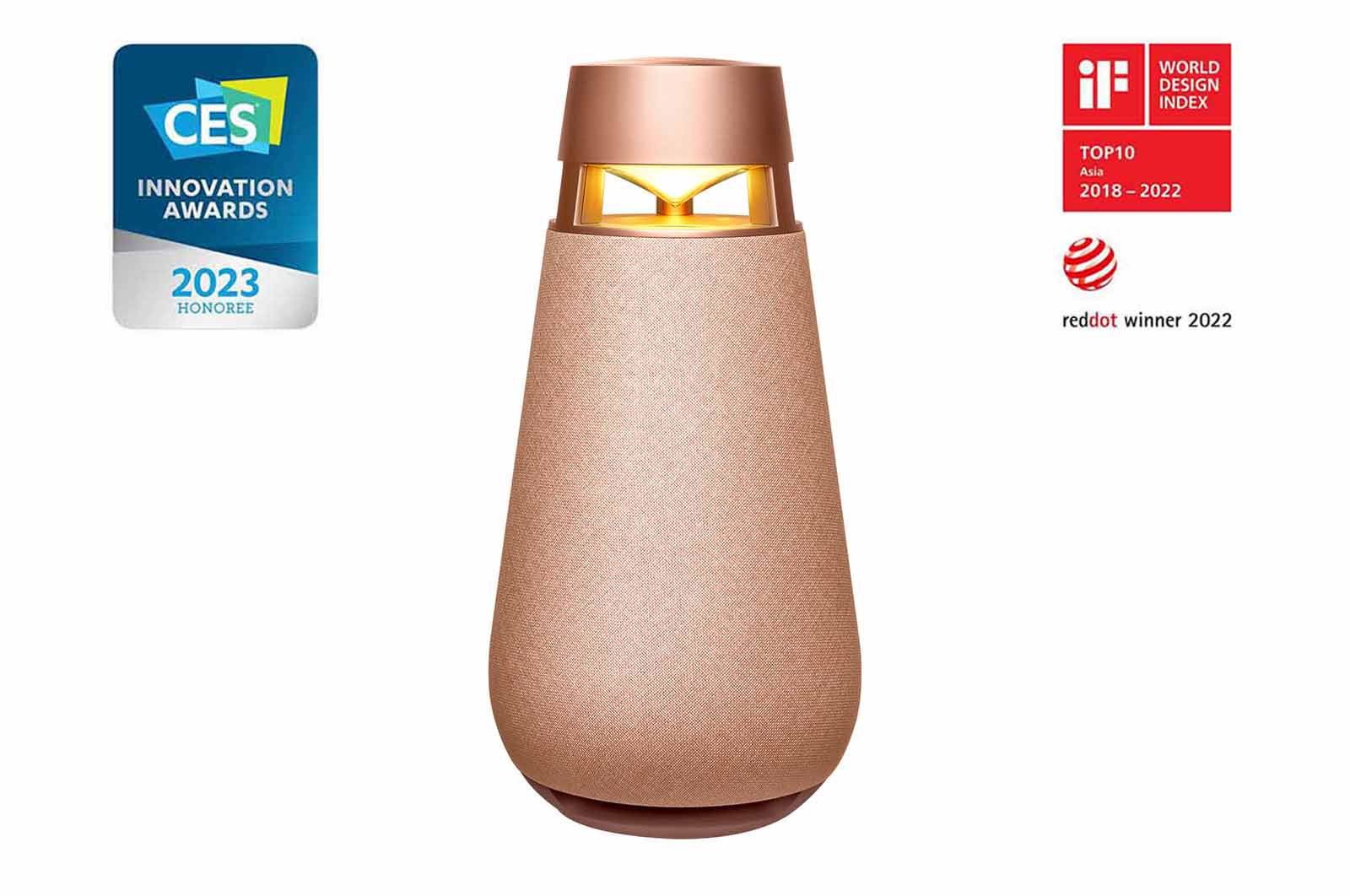 Ángulo frontal con iluminación amarilla encendida
