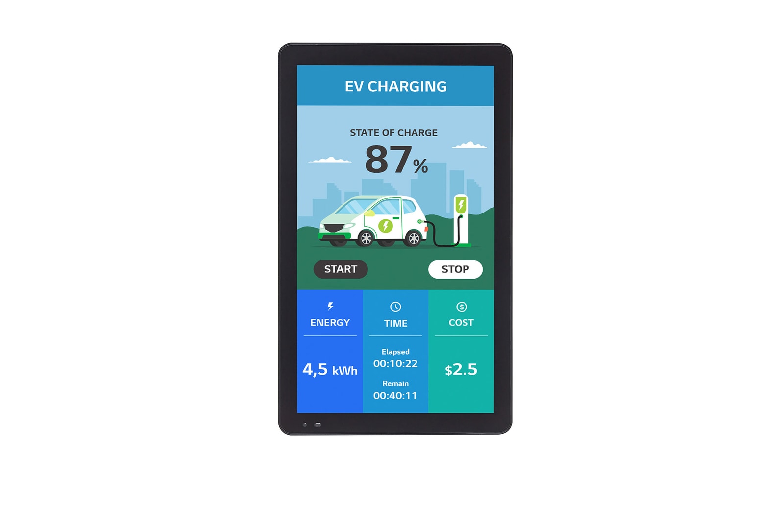 Vista frontal con imagen de relleno (Retrato)