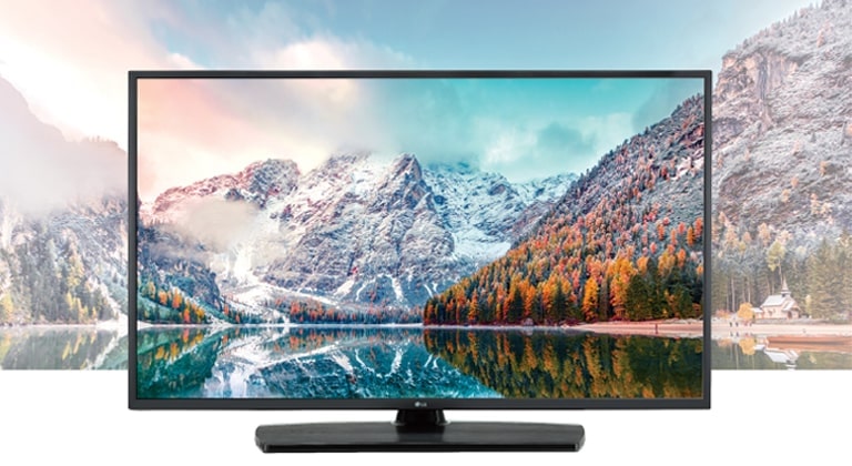 The TV screen’s scenery is vivid showing lots of detail.