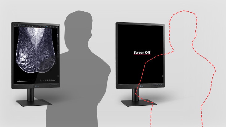 El sensor de presencia apaga automáticamente la pantalla cuando no se detecta movimiento durante 5 minutos, lo que contribuye a una cómoda gestión de la energía.