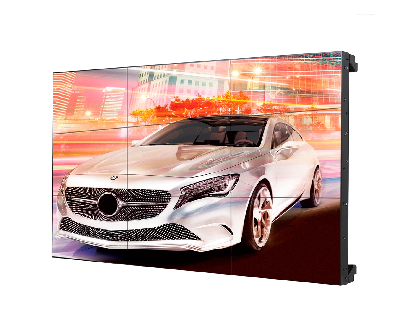Vista frontal de LG Monitor LED Profesional Premium. 55&#34; HD Bisel Súperdelgado. Videowall 55LV35A